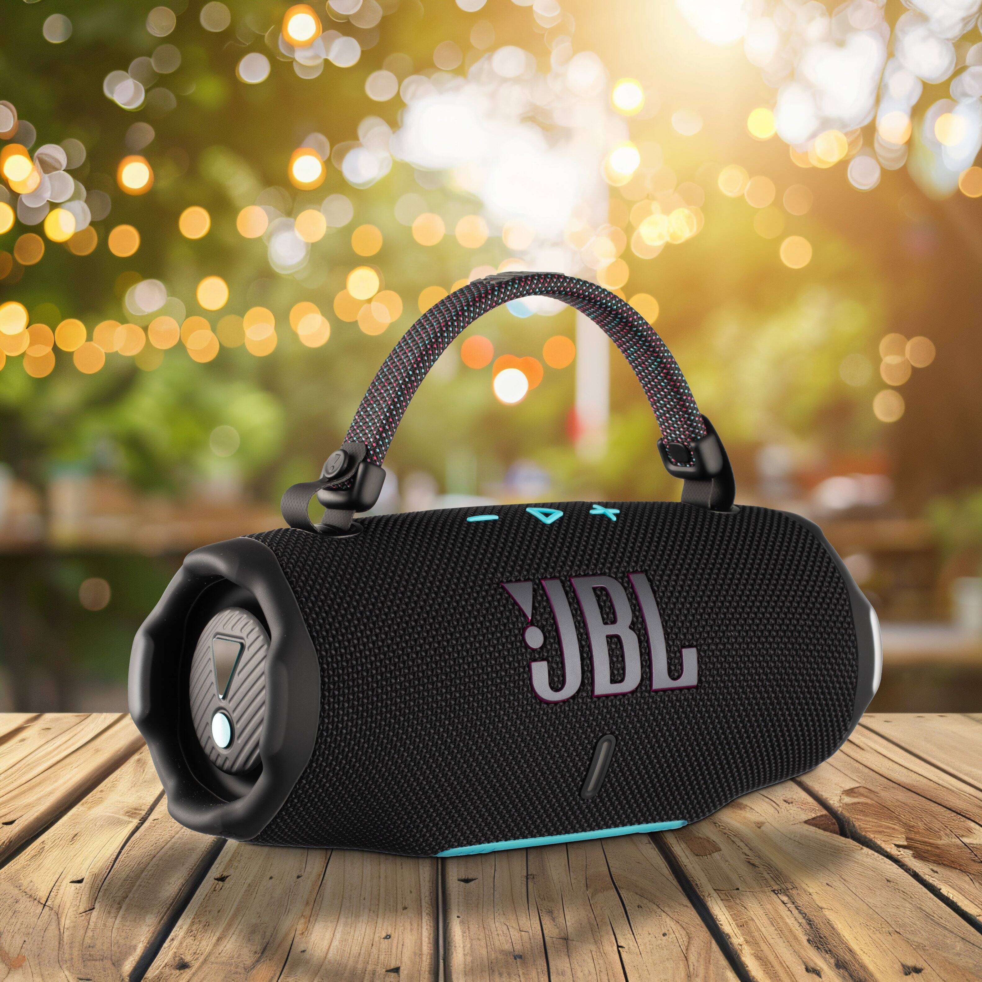 Alt View 6. JBL - JBL Charge 6 Portable Wireless Bluetooth Speaker with IP68 Waterproof (Funky) Case Bundle - Funky.