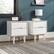 Alt View 12. Walker Edison - Mid Century Solid Wood Nightstand set of 2 - White.