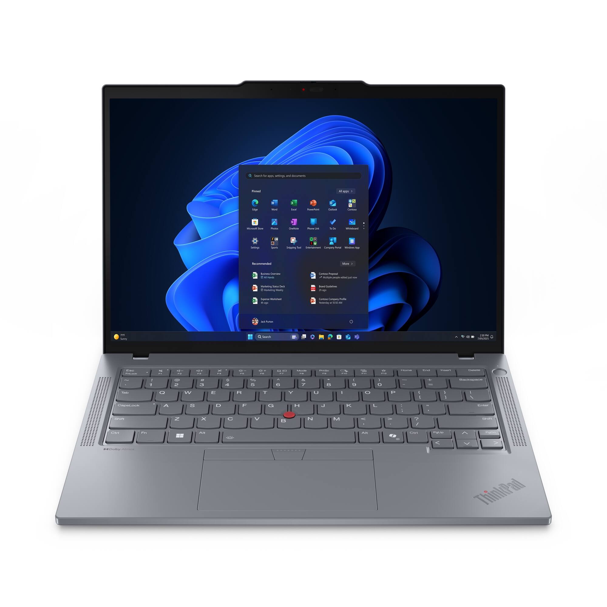 Lenovo - ThinkPad T14 Gen 6 AI PC 14" Touch - Screen Laptop - Intel Ultra 7 with 32GB Memory - 512GB SSD - Gray