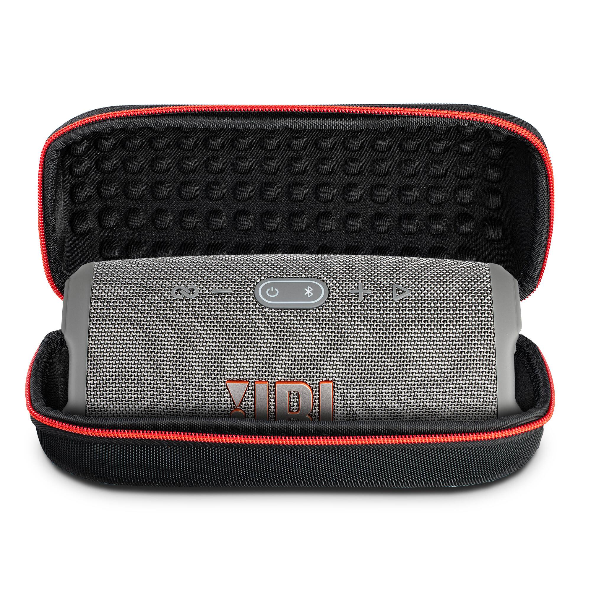 Alt View 2. JBL - JBL Charge 5 Portable Wireless Bluetooth Speaker with IP67 Waterproof with Case (Gray) - Grey.