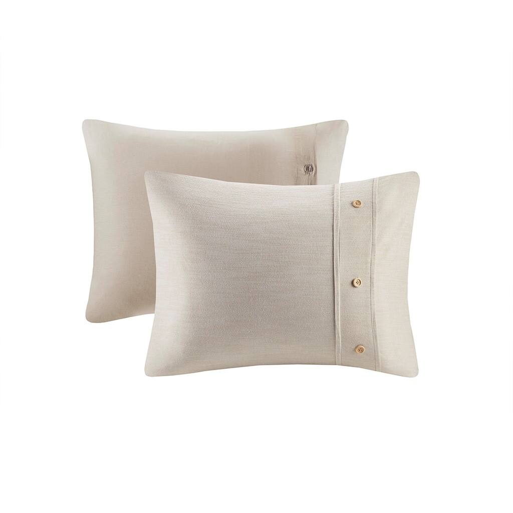 Alt View 4. Gracie Mills - Gracie Mills Jennings Modern Farmhouse Organic Cotton Duvet Cover Set - Natural.