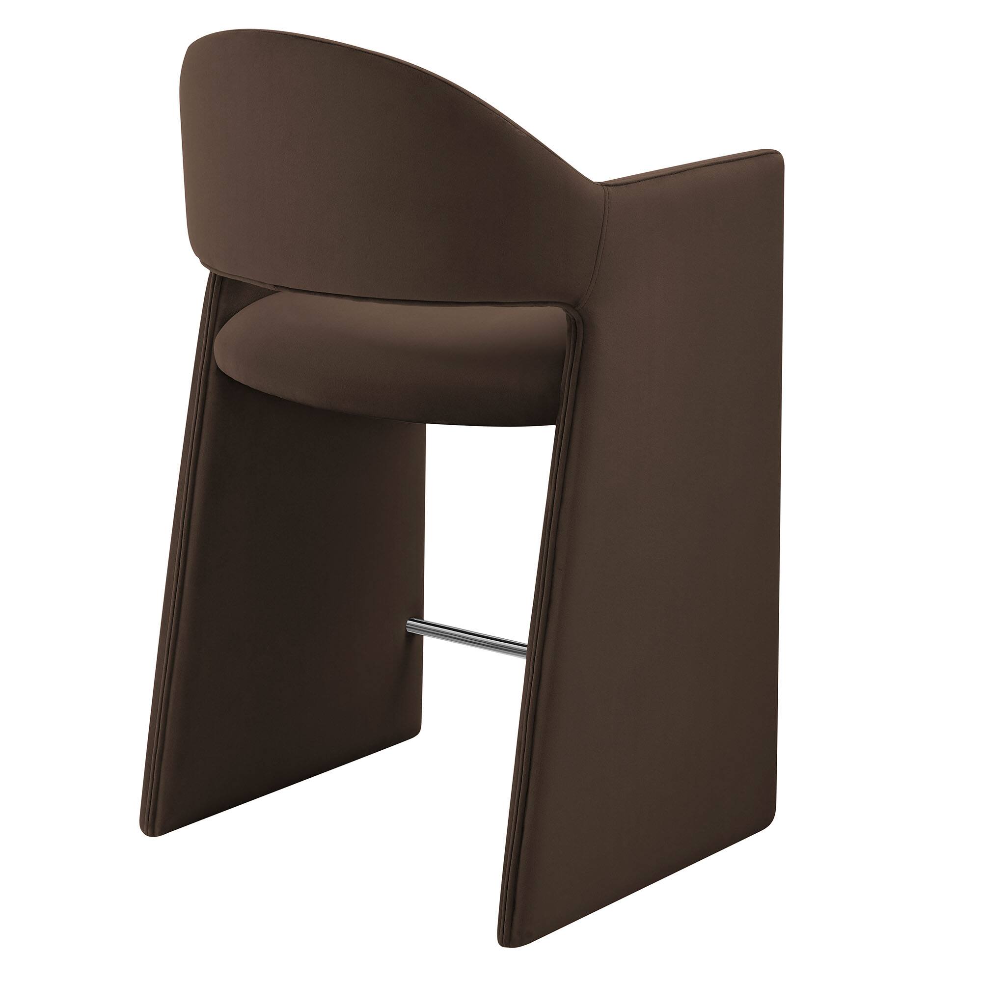 Alt View 3. Modway - Talia 37 Inch Performance Velvet Counter Stool by Modway - Chocolate Brown.