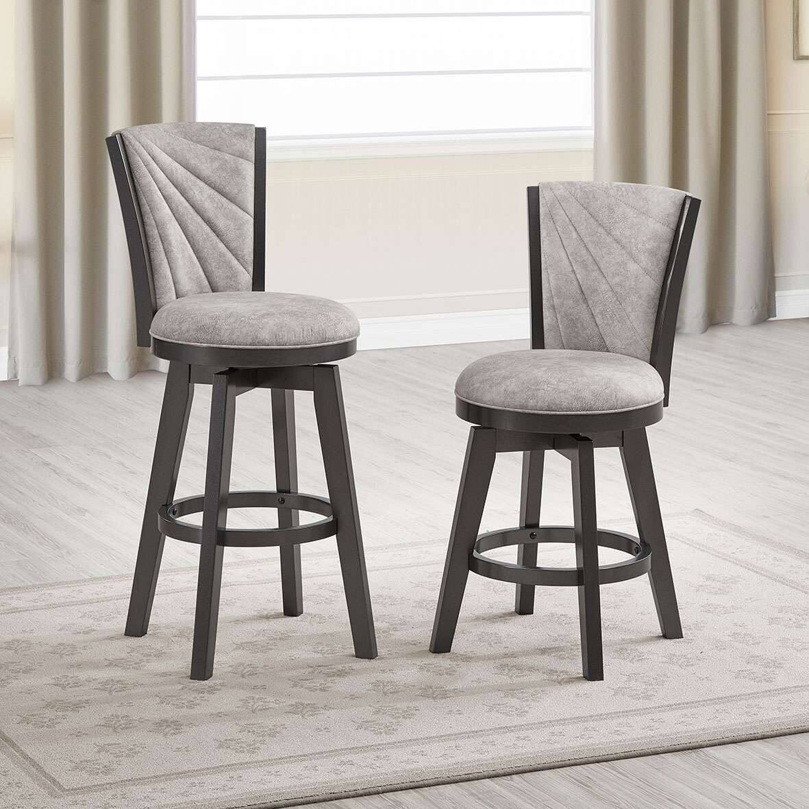 Kings Brand Furniture Contemporary Upholstered 360° Swivel Bar Height ...