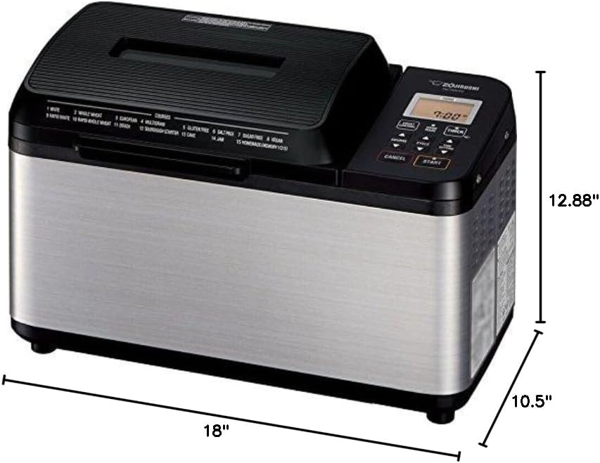 ZOJIRUSHI  
SATRO  
7:00  
12.88"  
10.5"  
18"