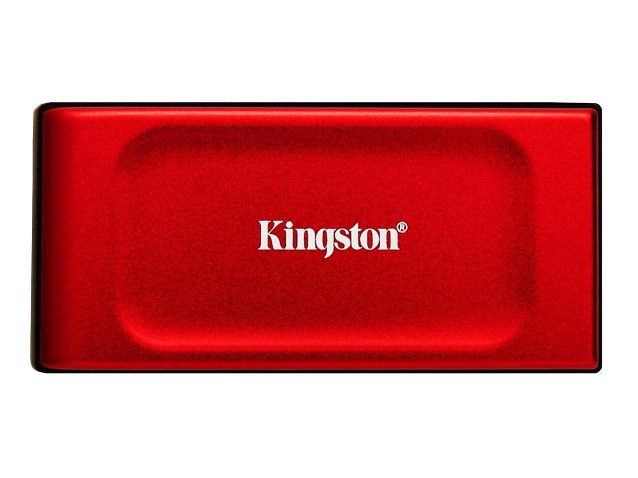 Alt View 1. Kingston - Kingston SXS1000 1TB USB 3.2 Gen 2x2 Type-C 3D NAND Solid State Disk - External - Red.