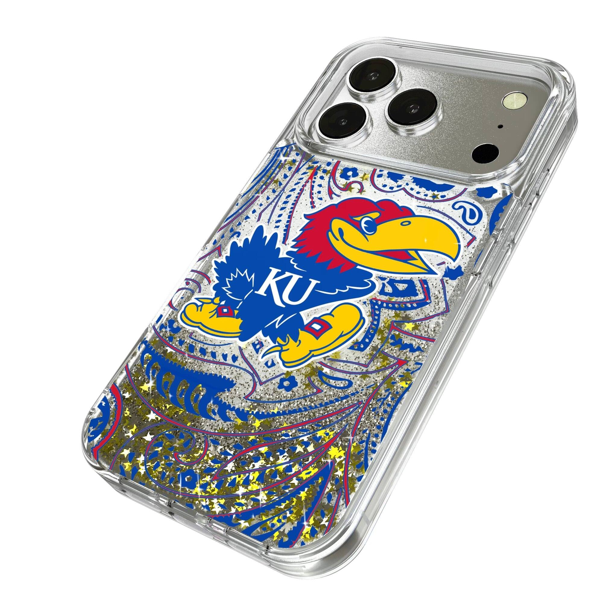 Alt View 1. Keyscaper - Kansas Jayhawks iPhone Glitter Paisley Design Case - 14 - Multicolor.