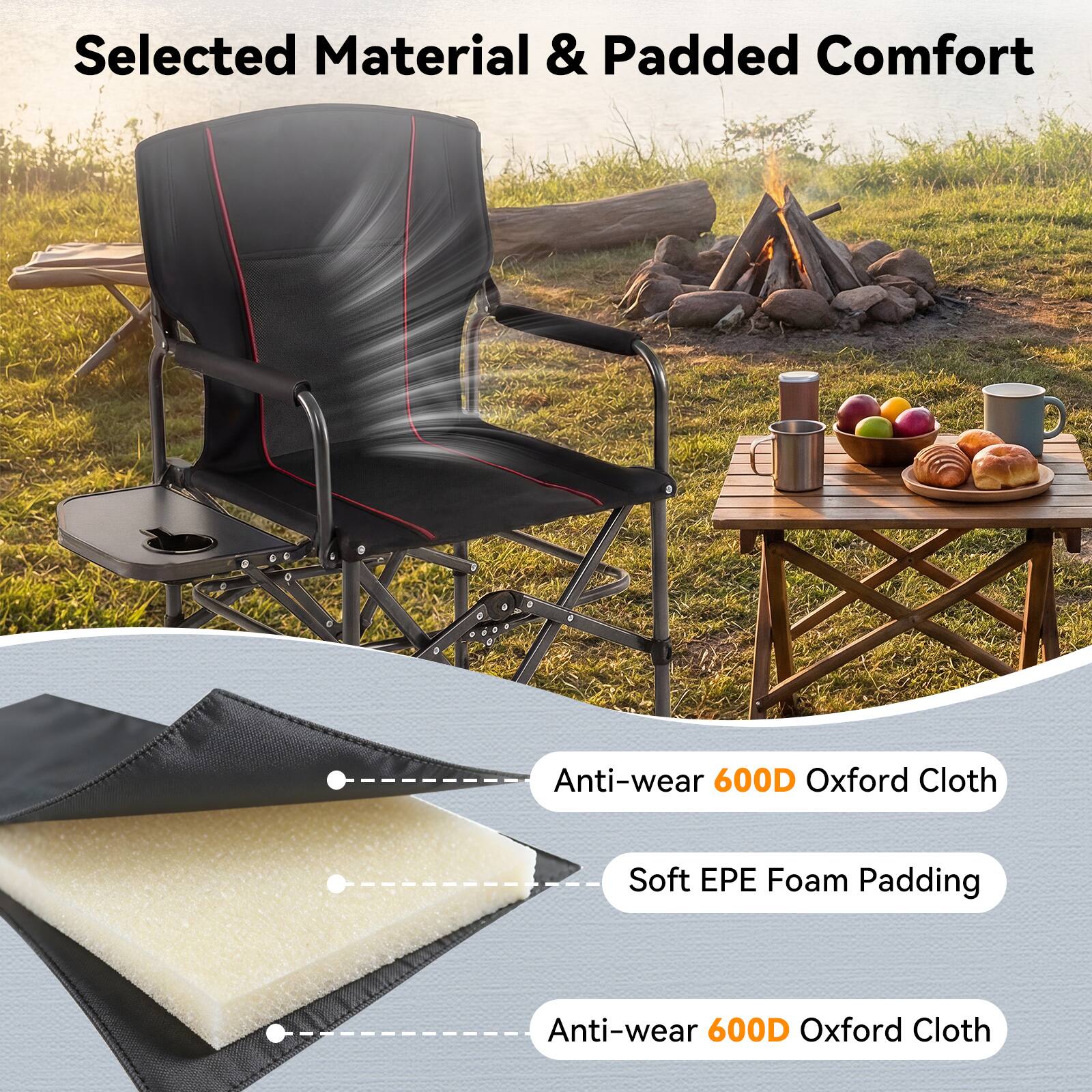 Selected Material & Padded Comfort

Anti-wear 600D Oxford Cloth

Soft EPE Foam Padding

Anti-wear 600D Oxford Cloth