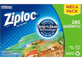 Ziploc - Sandwich Bags, 6.5", 270/Box - Clear