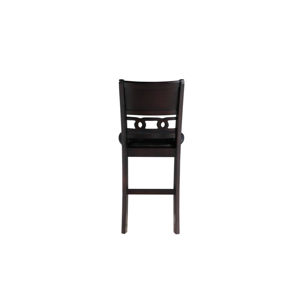 Alt View 1. New Classic Furniture - Furniture Gia Solid Wood Counter Chairs in Ebony Black (Set of 2) - Black.