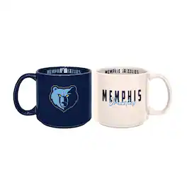 Logo Brands - Memphis Grizzlies 2-Pack 15oz. Stackable Mug Set - Multicolor