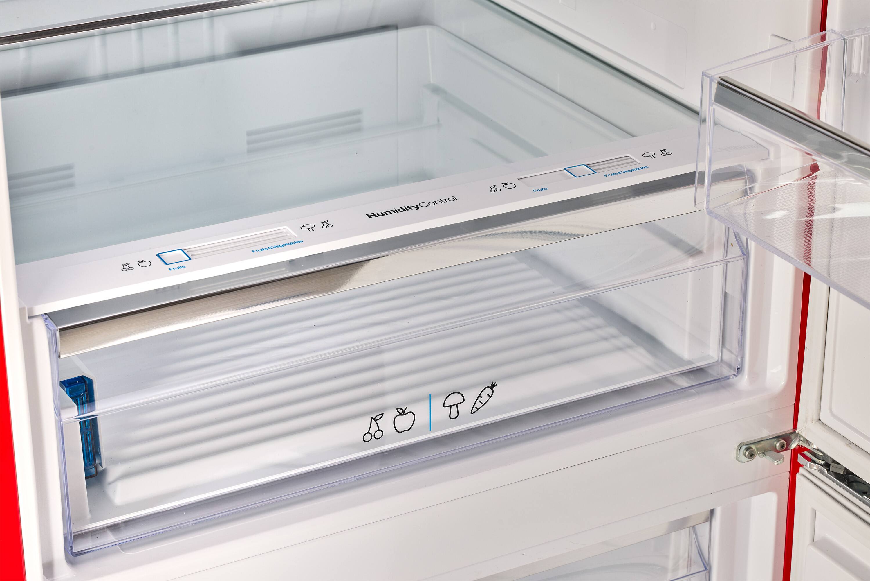 The text on the image reads "HumidityControl 49% 2 TRR". This is likely a reference to the humidity control feature of the refrigerator, which helps maintain a consistent humidity level inside the appliance. The "49%" indicates the target humidity level, while "2 TRR" could be a reference to the temperature range for the refrigerator.