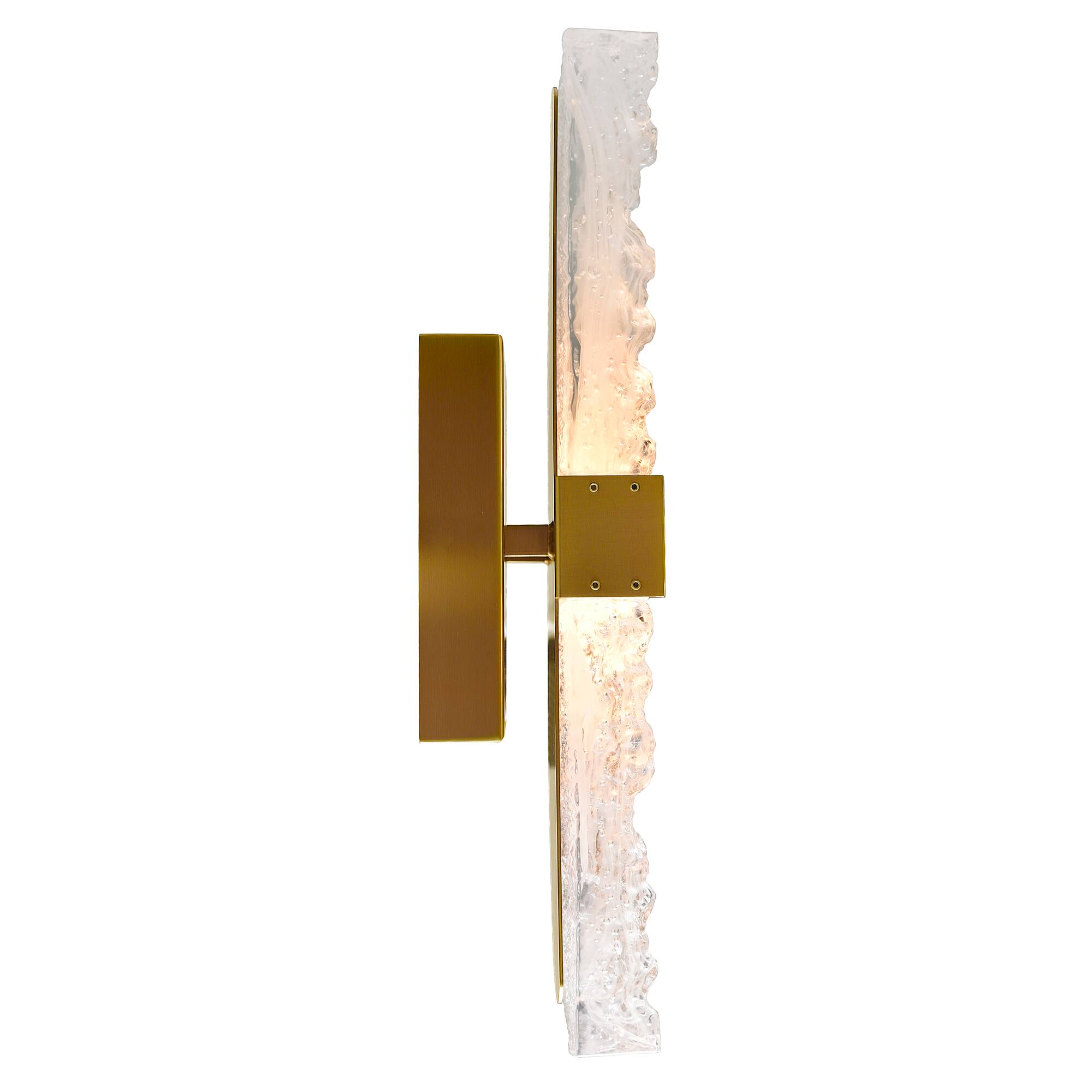 Angle. CWI Lighting - Lava Integrated LED Brass Wall Light - Brass.