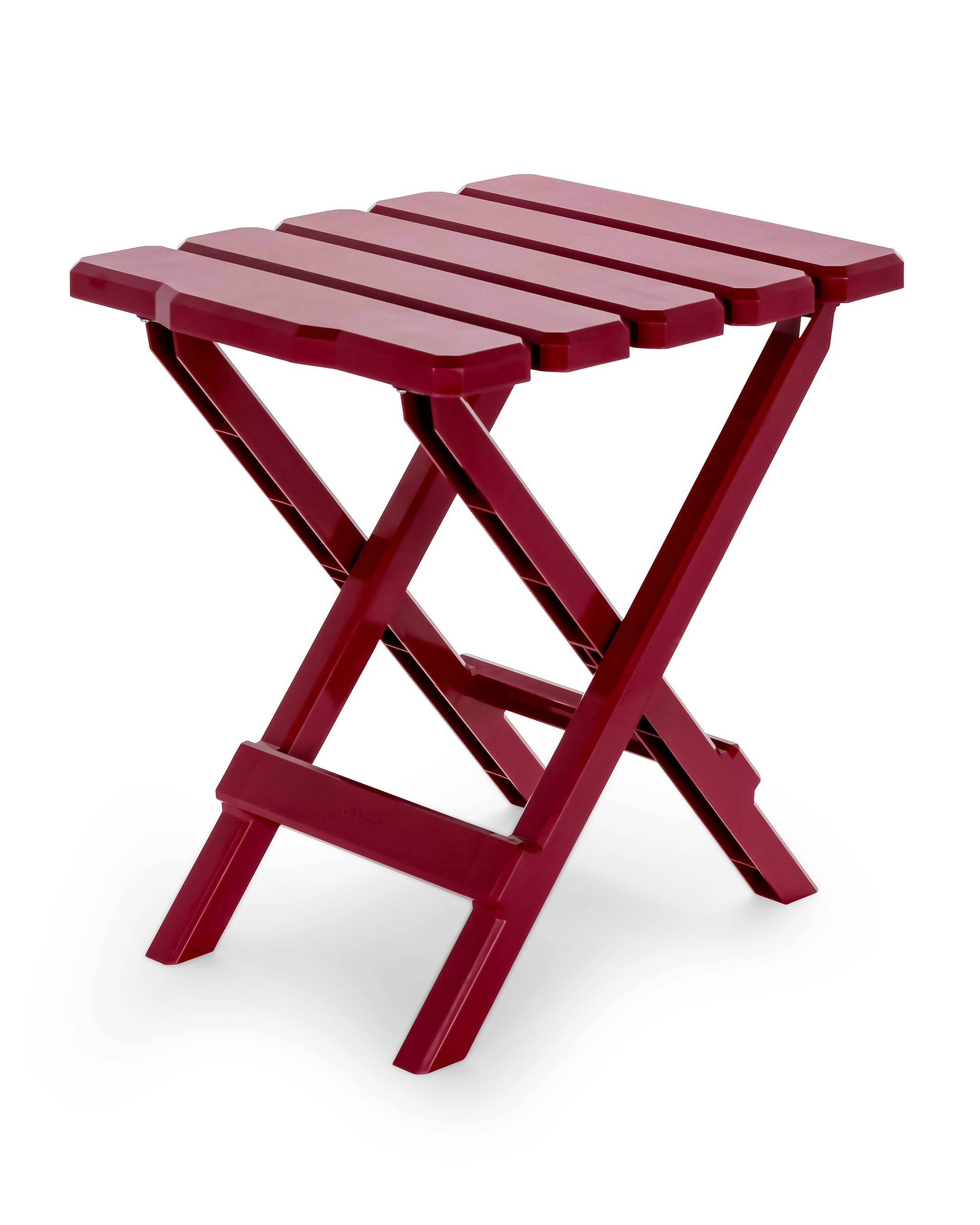 Alt View 4. Camco - Camco 51684 Outdoor Camping Regular Adirondack Plastic Folding Side Table, Red - Red.