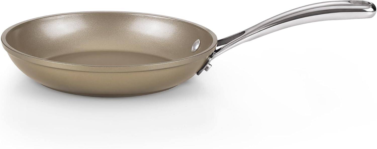 Front. Cooks Standard - Classic 8'' HardAnodized Nonstick Frying Pan | Ceramic Skillet Egg & Omelet Pan, Induction,  Bronze - bronze.