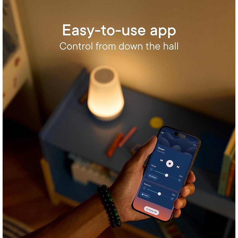 Easy-to-use app  
Control from down the hall