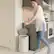 Alt View 11. iTouchless - 8 Gallon Touchless Sensor Trash Can with AbsorbX Odor Control System, White Stainless Steel Round Shape Kitchen Bin - Pearl White.