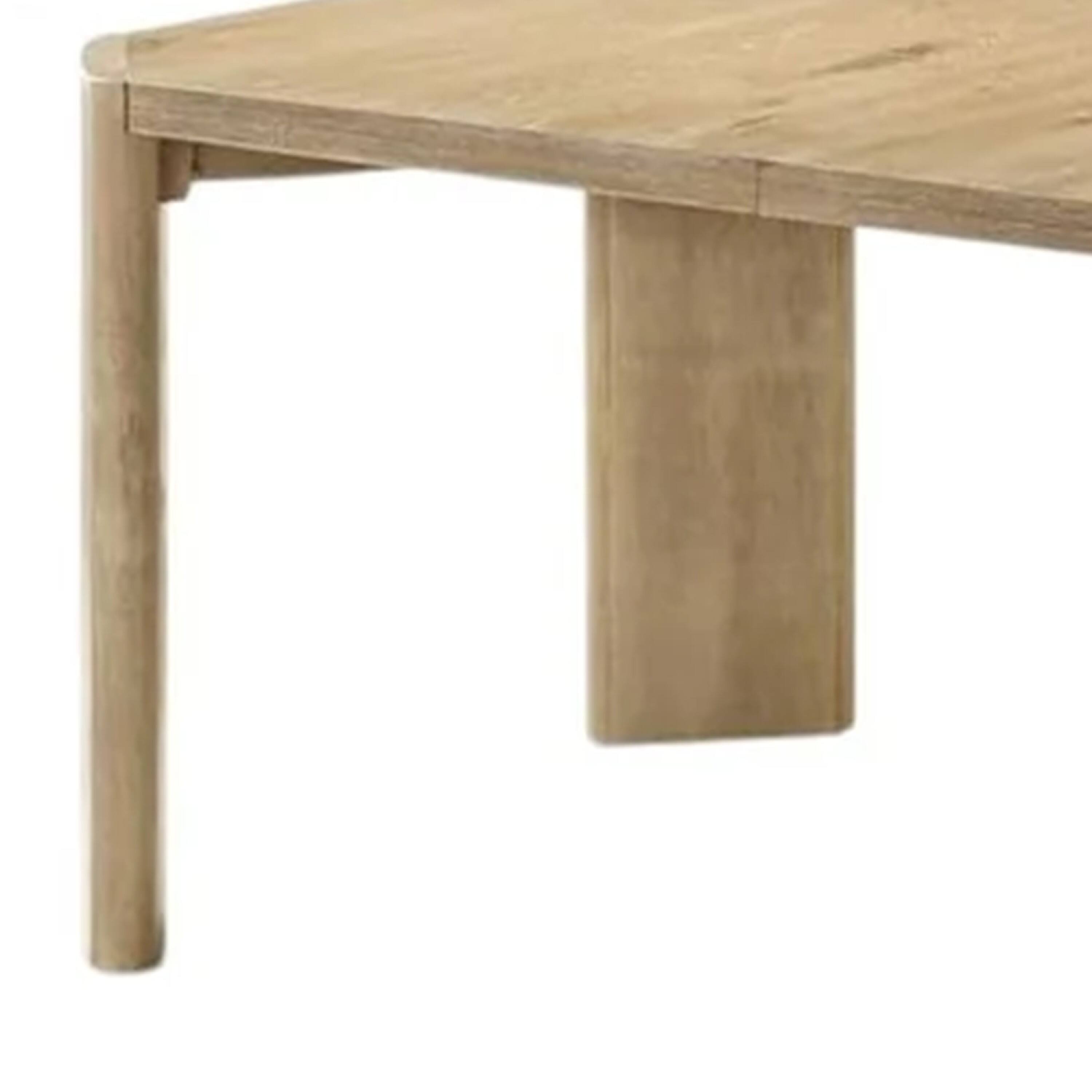 Alt View 3. Manhattan Lane - Edey Dining Table, 66-84 Inch Expandable Top, Panel Legs - Oak Brown.