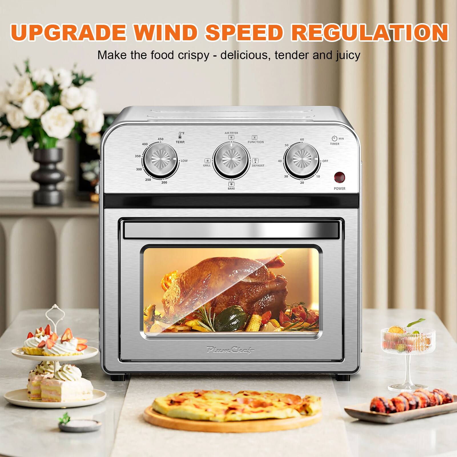 UPGRADE WIND SPEED REGULATION

Make the food crispy - delicious, tender and juicy
