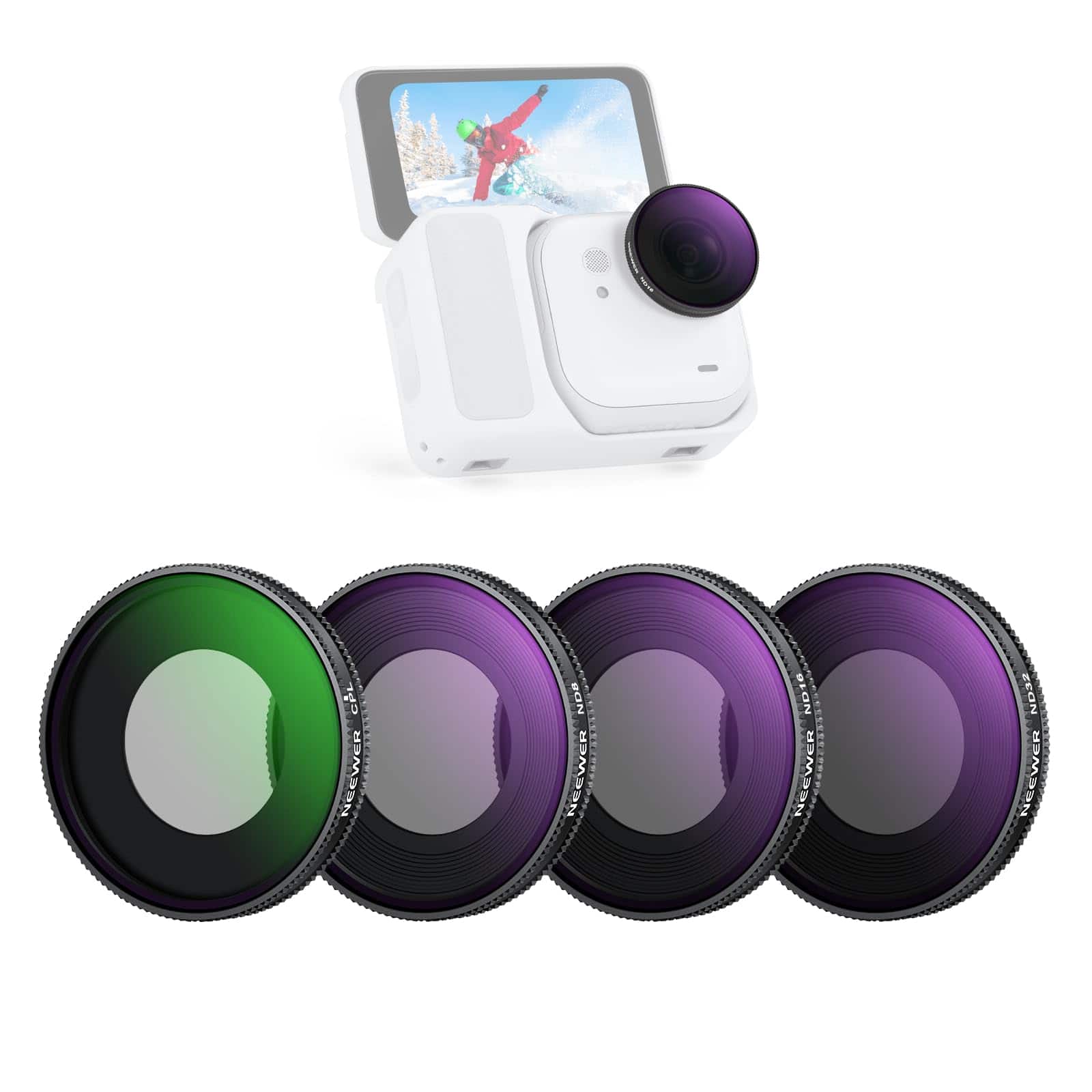 Neewer - Insta360 GO Ultra CPL + ND8/16/32 4-Pack