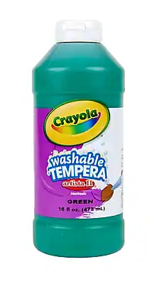 Crayola Washable Tempera Artista II Hontonic Green 16 oz. (473 mL)
