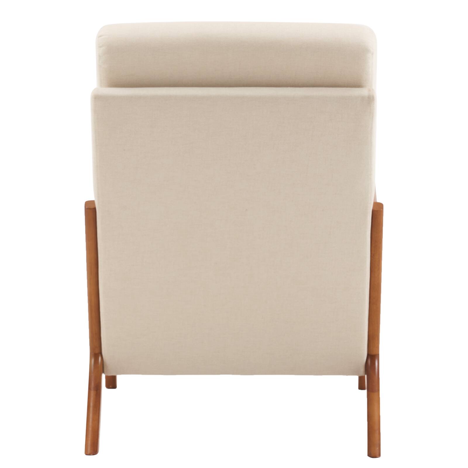 Alt View 5. SlickBlue - Armrest & Backrest Indoor Leisure Chair Comfortable Upholstered Lounge Chair for Home - Beige.