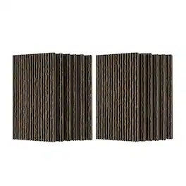Boyel Living - 12-Pack 23.62-in x 47.24-in 3D Faux Stone Polyurethane Wall Panel - Natural