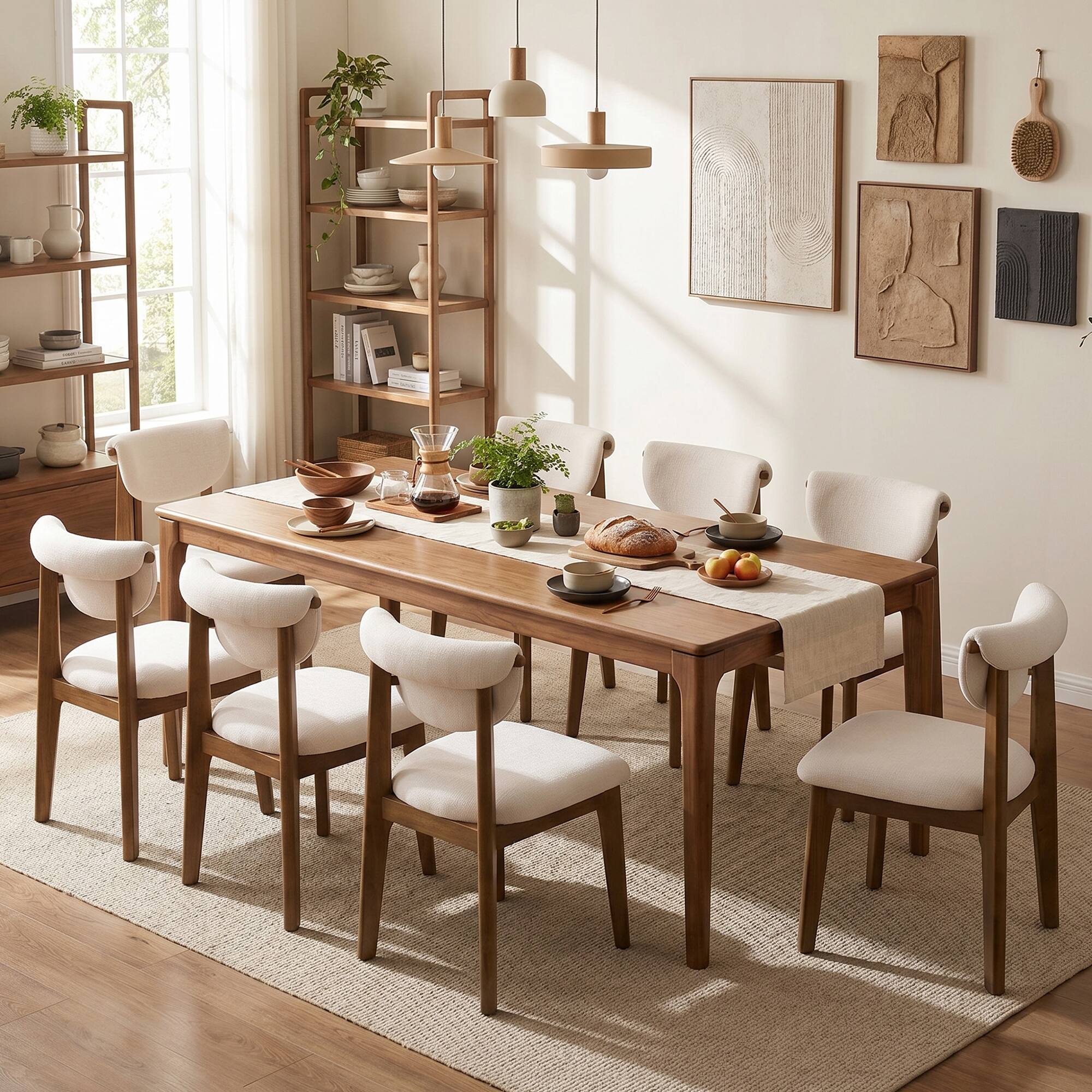 Alt View 2. KERDOM - Classic Dining Chairs Set of 4, Armless Farmhouse Style Restaurant Chair Balcony Guest Chair, Upholstery Velvet Fabric - Beige.