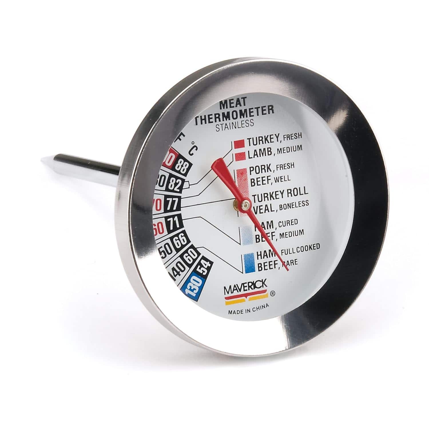 Maverick - Large Dial Meat Thermometer - Silver
