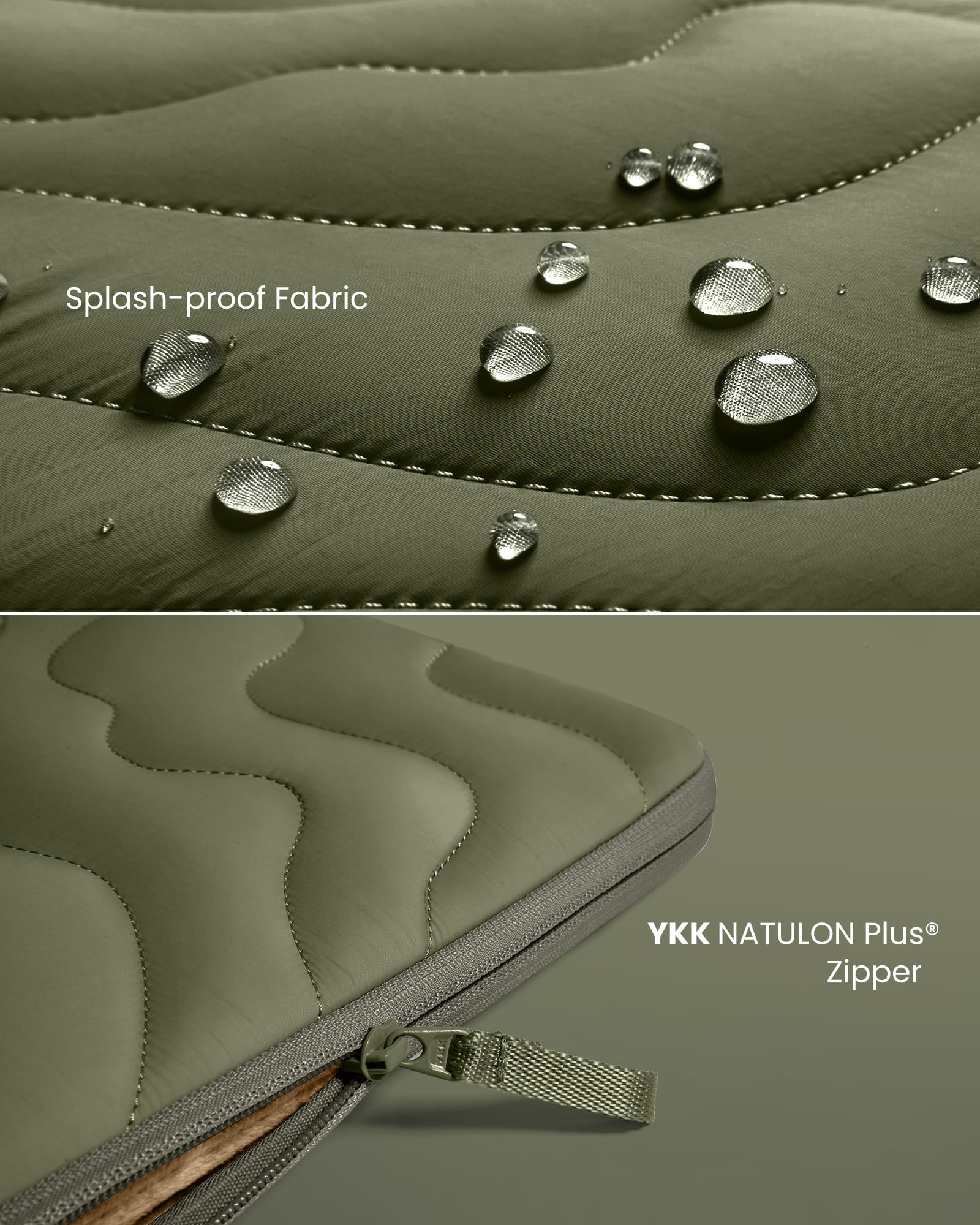 Splash-proof Fabric YKK NATULON Plus Zipper