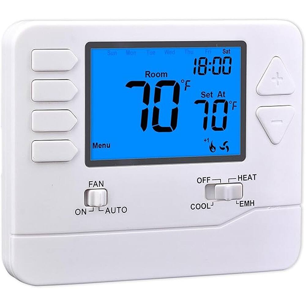 Schertz - Non-Programmable Heat Pump Thermostat for Home up to 2 Heat and 1 Cool
