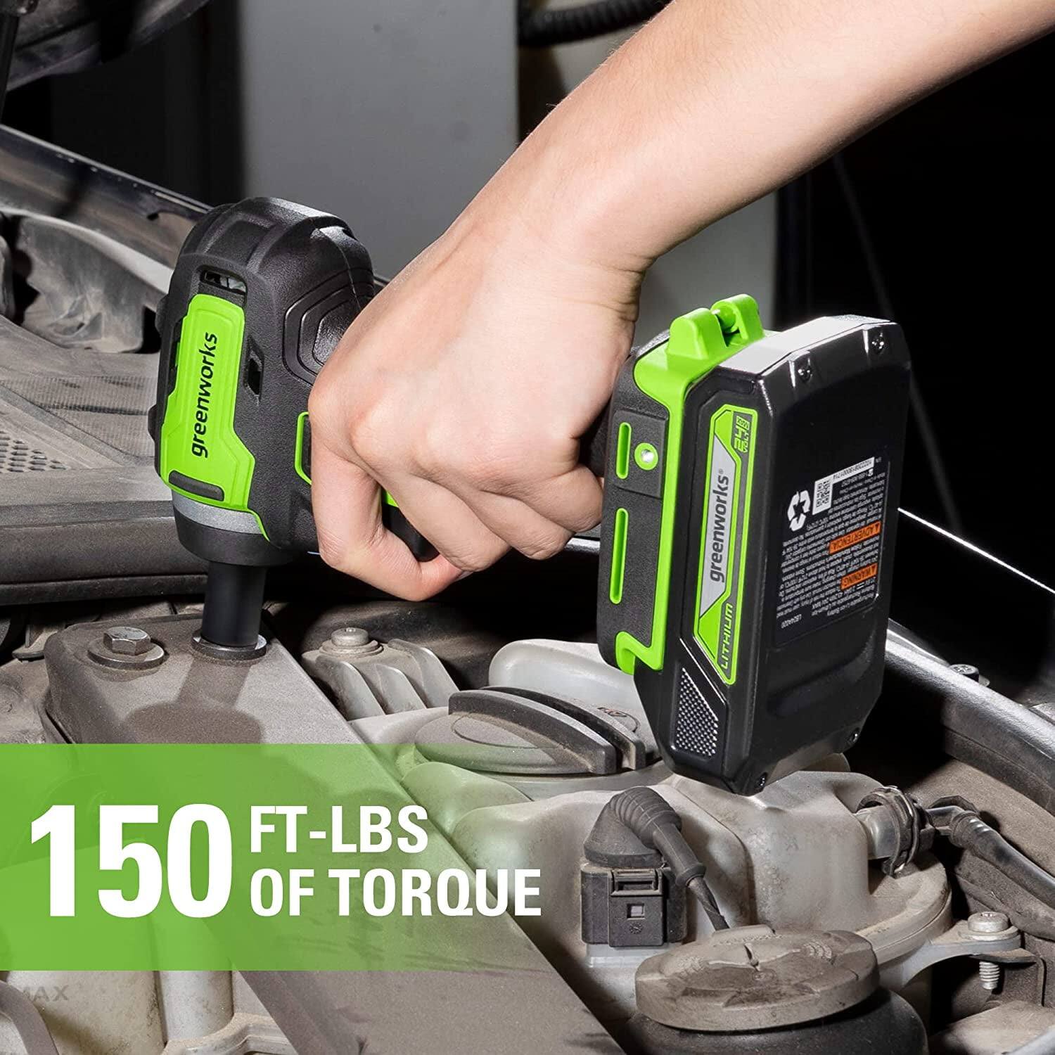 Greenworks Lithium  
150 FT-LBS of Torque