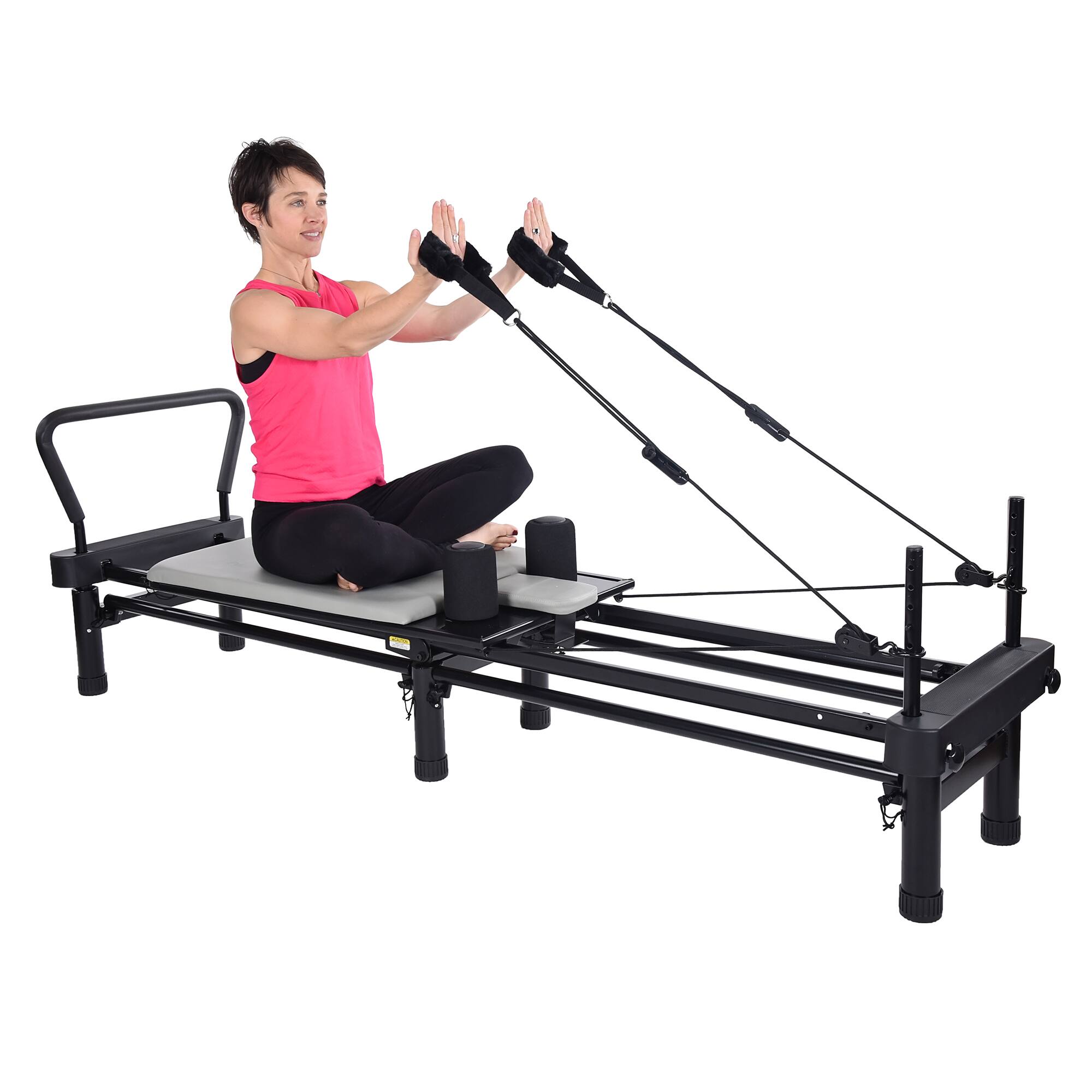 Alt View 7. Stamina Products - Stamina Products Aero Pilates Board Premier Foldable Reformer Fitness Machine - Grey.