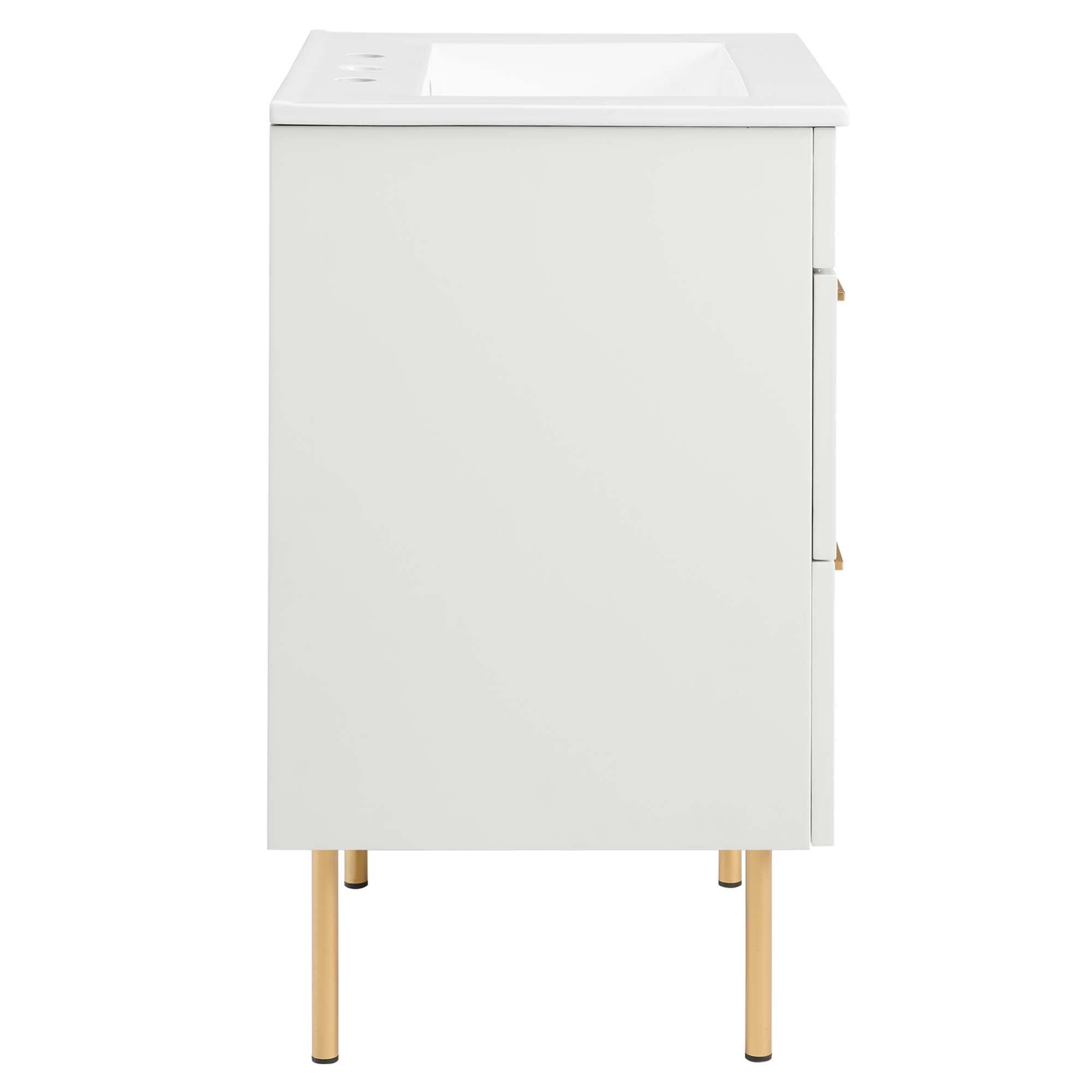 Alt View 2. Modway - Daybreak Bathroom Vanity Basin Included by Modway - White White.