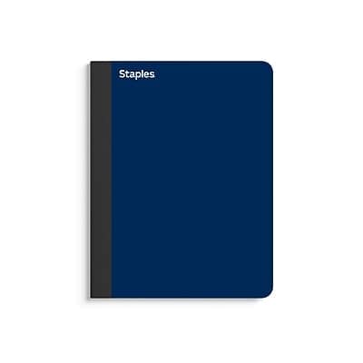 Staples - Premium Composition Notebook, 7.5" x 9.75", College Ruled, 100 Sheets - Blue