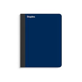 Staples - Premium Composition Notebook, 7.5" x 9.75", College Ruled, 100 Sheets - Blue