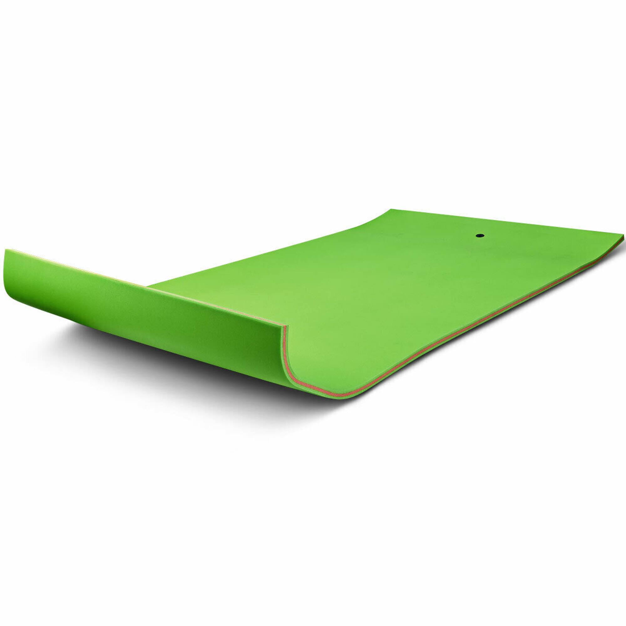 Alt View 9. Gymax - Gymax 12' x 6' Floating Water Pad Mat 3-Layer Foam Floating Island for Pool Lake Green - Green.