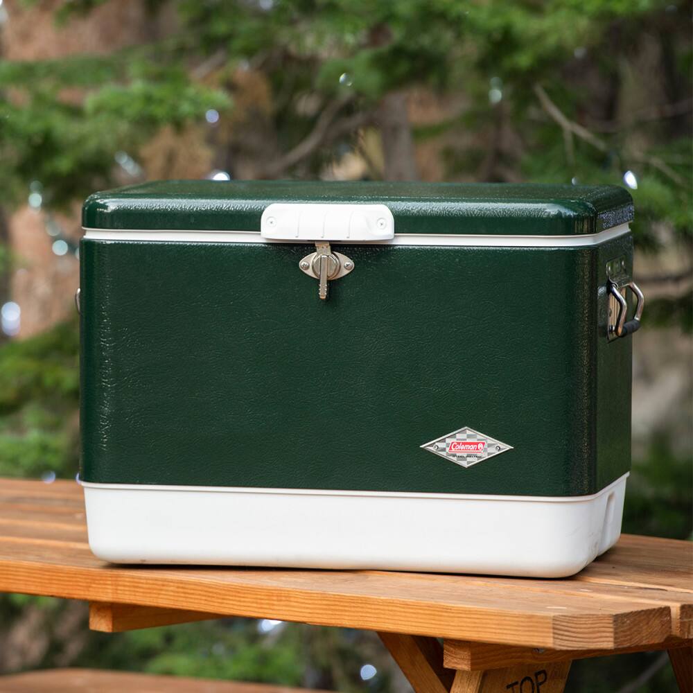 Alt View 6. Coleman - Vintage 54 Qt. Steel Belted Cooler - Green.