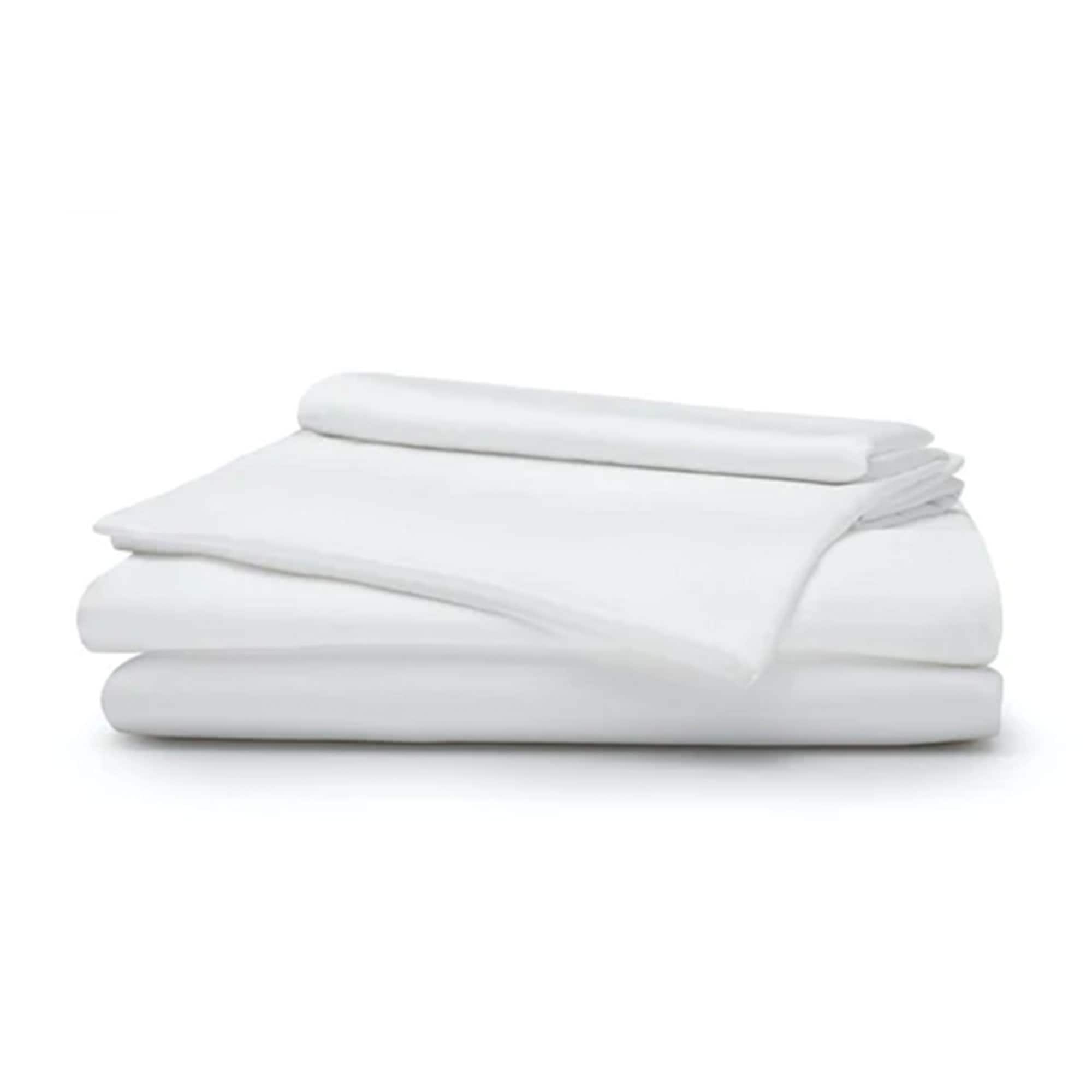 Sleepgram - Viscose from Bamboo Queen Bed Sheet Set with 2 Pillowcases - White