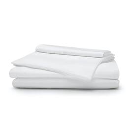 Sleepgram - Viscose from Bamboo Queen Bed Sheet Set with 2 Pillowcases - White