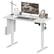 Angle. Bestier - Bestier Adjustable Standing Gaming Desk with USB Port and Side Pocket - 47" wide - white.