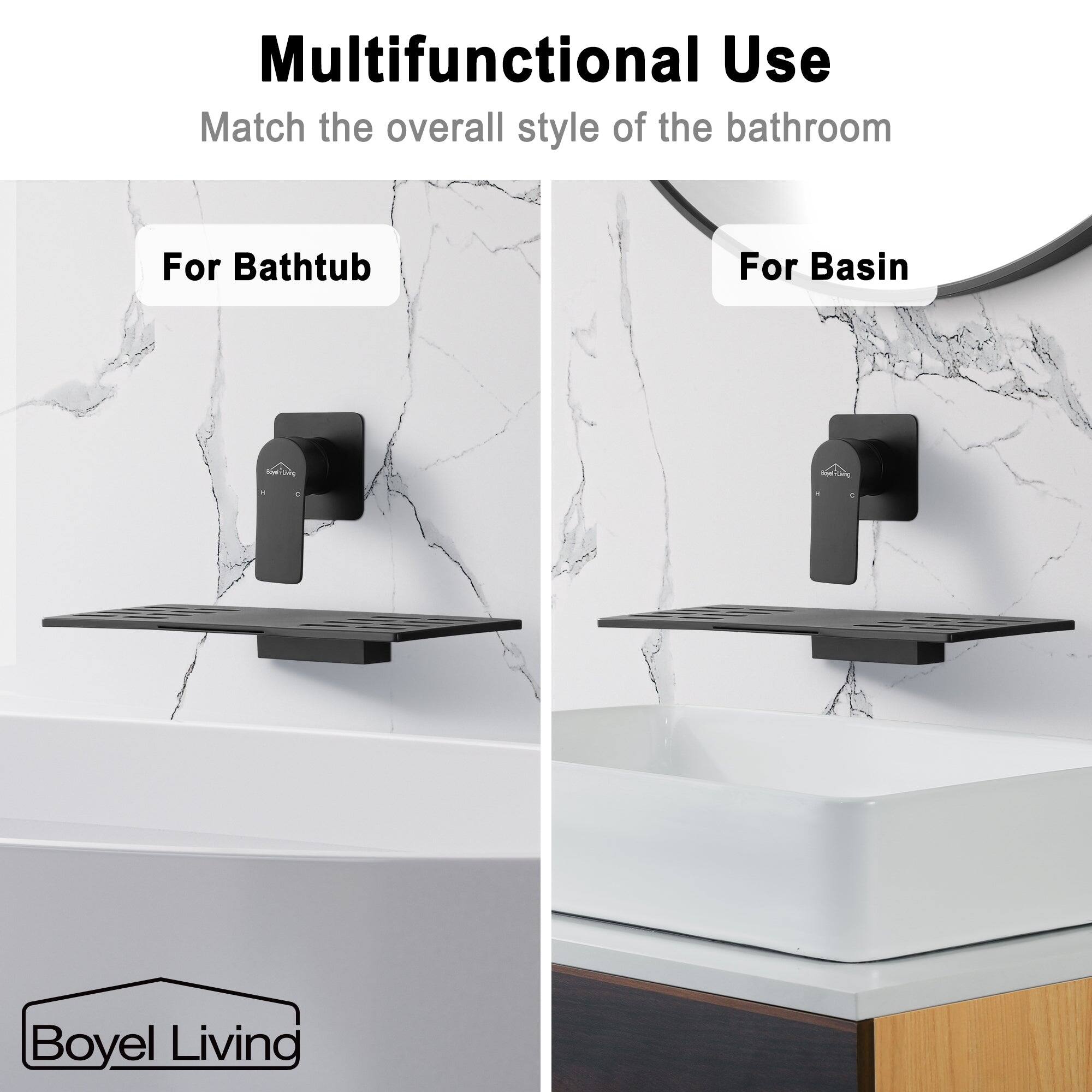 Multifunctional Use, Match the overall style of the bathroom, For Bathtub, For Basin, Boyel Living