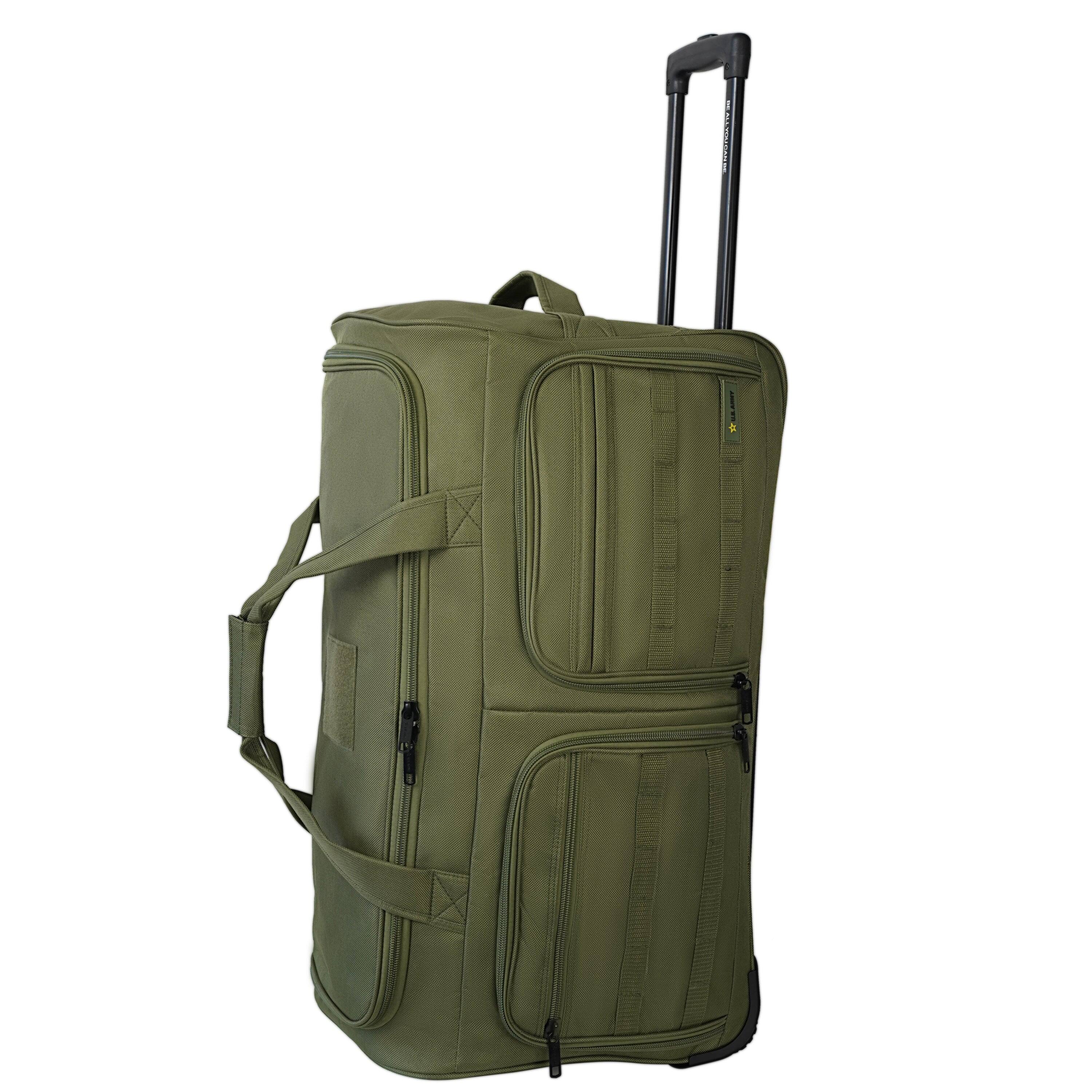 Front. US Army - ROMEO 28-inch Tactical Rolling Duffel - TACTICAL GREEN.