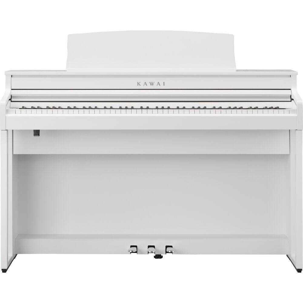 Angle. Kawai Pianos - Kawai CA401 88-Key Digital Concert Piano with Grand Feel Compact Wooden Key Action | Built-in Bluetooth MIDI Technology - Satin White.