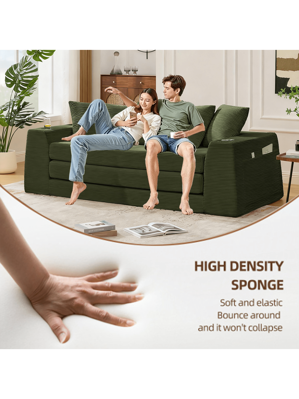 140 QT HIGH DENSITY SPONGE  
Soft and elastic  
Bounce around and it won't collapse