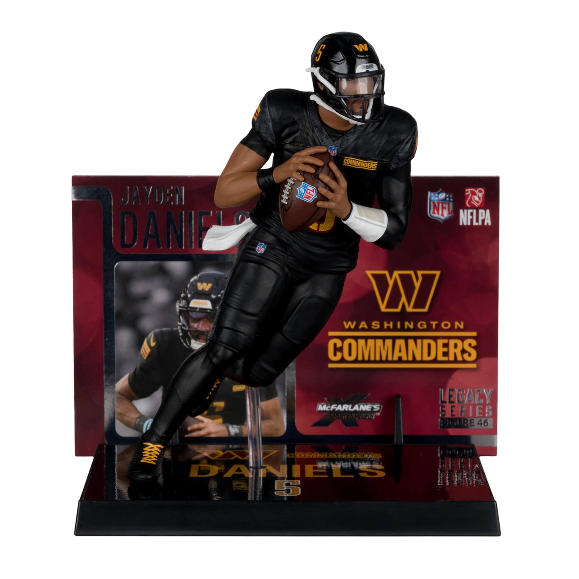5 W JAYDEN DANIELS WASHINGTON COMMANDERS NFL NFLPA LEGACY MCFARLANE'S SPORTS FIGURES SERIES BIG FIGURE 46