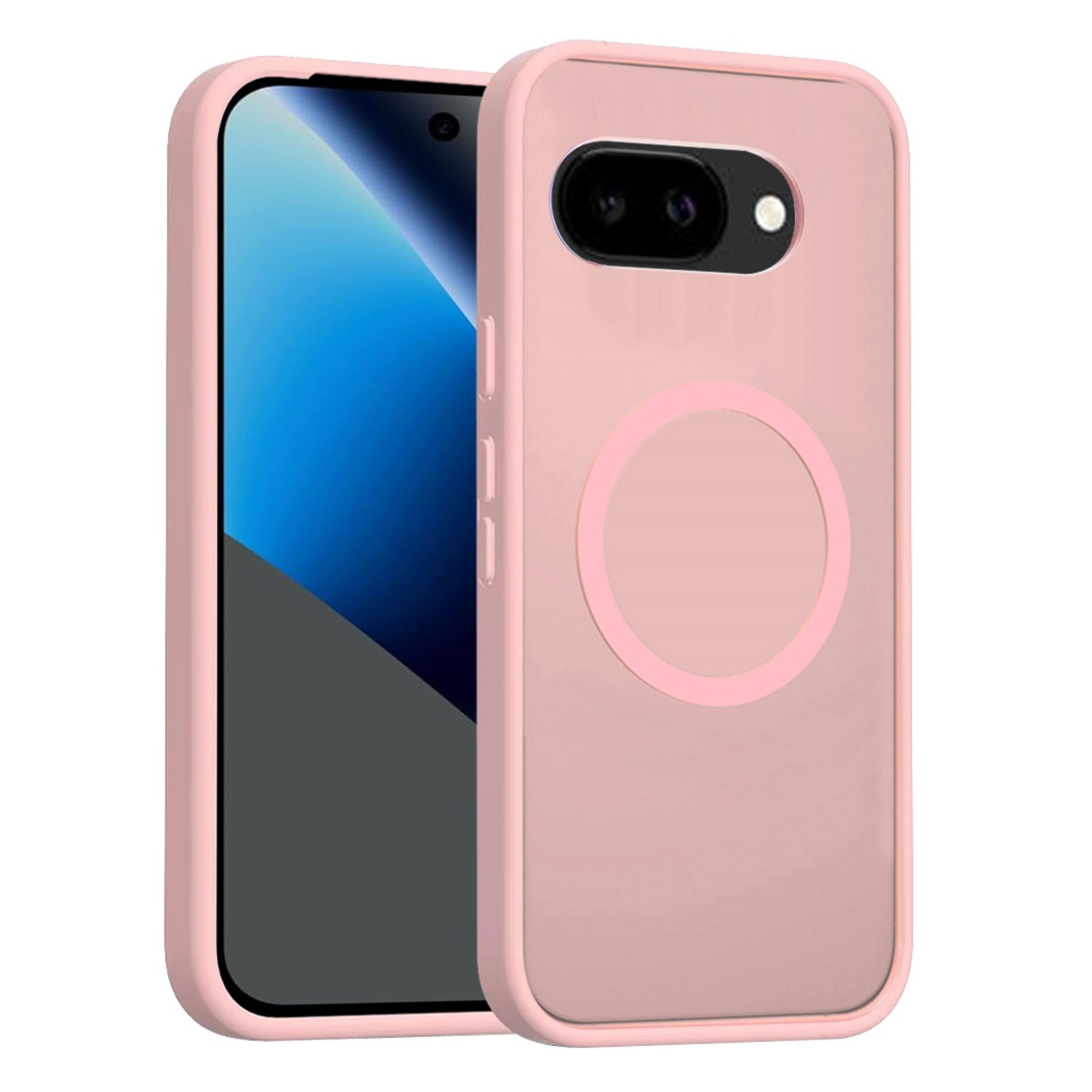 Kitcheniva - Soft Touch Frosted Magnetic Circle Phone Case With Tempered Glass For Google Pixel 10a - Light Pink price history on PriceWatchPro
