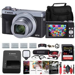 Canon - PowerShot G7 X Mark III Digital Camera + Mic + 64GB Card + 3 x Battery + More (International Version) - Black