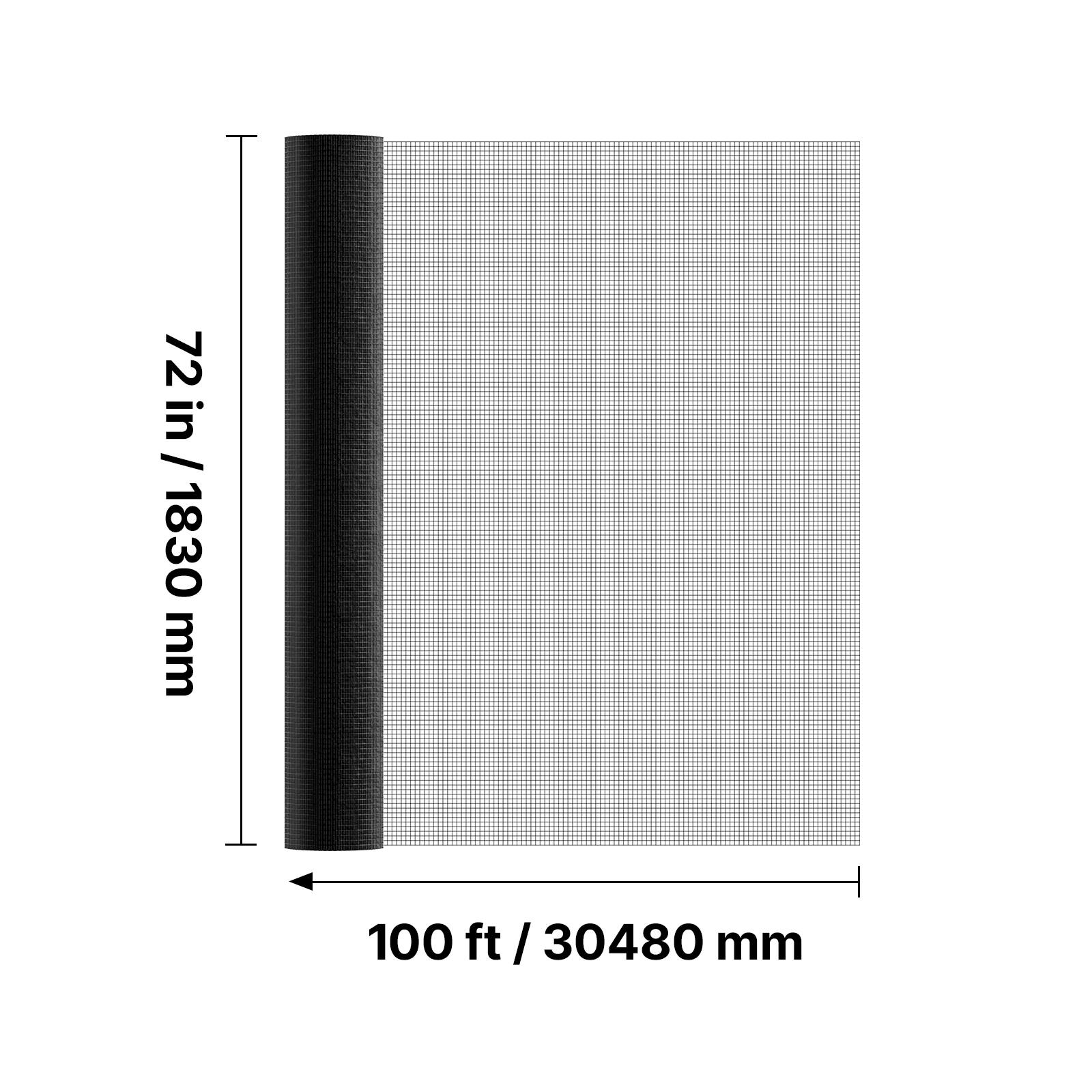 72 in / 1830 mm  
100 ft / 30480 mm