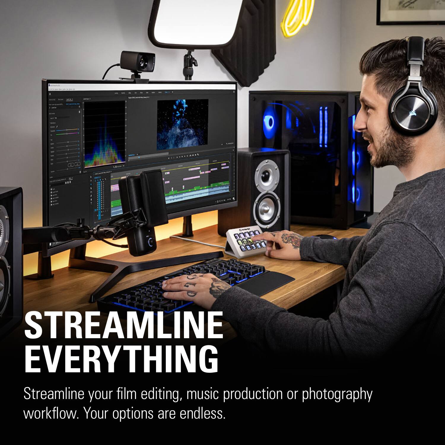 Streamline Everything Streamline your film editing, music production or photography workflow. Your options are endless.