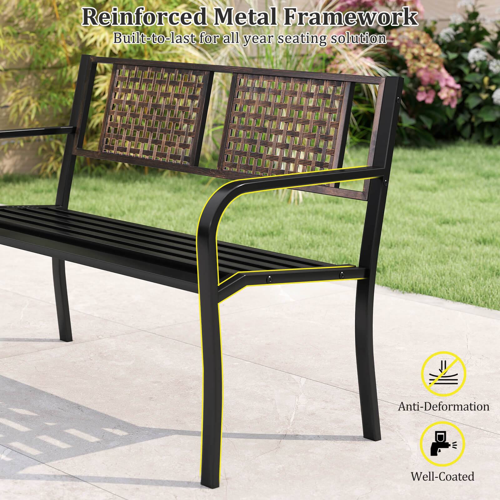 Reinforced Metal Framework  
Built-to-last for all year seating solution  

Anti-Deformation  
Well-Coated